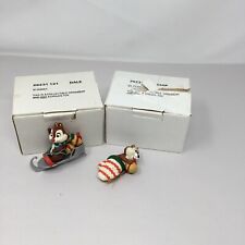 Grolier Disney Christmas Magic Chip & Dale Ornaments # 108 & 121 Lot of 2 picture