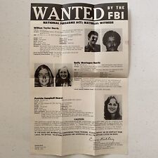 PATTY HEARST FBI Wanted Poster Original May 20, 1974 – SLA members *Vintage* picture