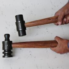 Set of 2 Heavy Iron Hammers Pin Flat Blacksmith Useful Item picture