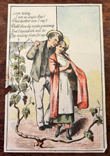 Vintage Humorous Marriage Love Poem Poetry Wedding Couple Saying Paper picture