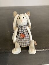 Russ Berrie Bunny Figurine Rabbit Miniature Mini-Kins Jointed  Shelf Sitter picture