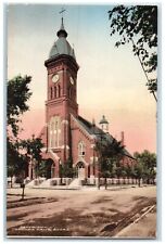 c1940 St Peter Catholic Church Steven Point Wisconsin WI Hand Colored Postcard picture