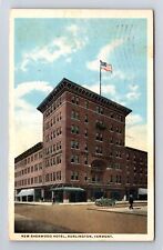 Burlington VT-Vermont, New Sherwood Hotel, Advertising Vintage c1917 Postcard picture