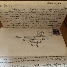1943 Love Letter Correspondence from Rutgers University Student on Scarlet Fever picture