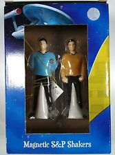 Giftware Star Trek Magnetic Salt & Pepper Shakers Spock & Captain Kirk Westland picture