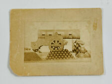 Antique UNUSUAL Cannon & Balls Cabinet Card Photo picture