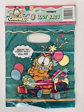 Vintage Garfield Party Loot Bag Birthday 8 Bags Bookmarks Pencil Case Bag 90s picture