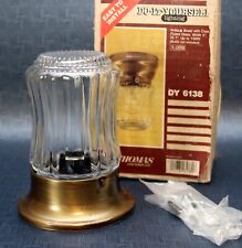 Vintage Thomas Industries DY6138 Antique Brass Light with Clear Fluted Glass picture