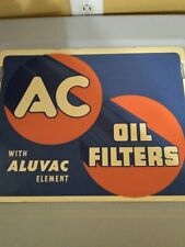 Vintage AC  Oil Filter Sign Single Sided picture