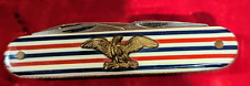 Vintage 1976 IHER INOX SPAIN Bicentennial 1776-1976 Red White Blue Camper knife picture