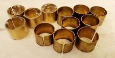Vintage MCM Set of (12) Solid Copper Brass Napkin Rings In Box picture