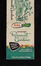 1940s Patersons' Rosemont Gardens Florist Since 1892 Dial 7731 Montgomery AL MB picture