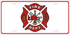Fire Department Logo Badge License Plate Custom Car Bike Motorcycle  picture