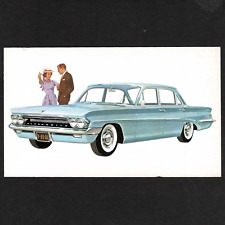 1961 Oldsmobile F-85 4-Door SEDAN Blue: Original Promo Postcard UNUSED VG+/Ex picture