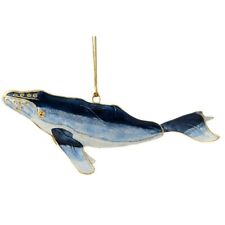 Value Arts 9903E4 Cloisonne Humpback Whale Enamel and Copper Hanging Ornament picture