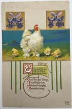 Antique Easter Postcard c1914 Hen and Chicks picture
