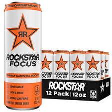 Rockstar Focus Zero Sugar Energy Drink, Passionfruit Mango Flavor, Lion’s Mane picture