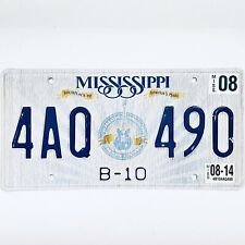 2014 United States Mississippi Guitar Bus License Plate 4AQ 490 picture