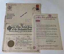 1955 Mystic Order of Veiled Prophets  certificate,  Letter - Master Masons picture