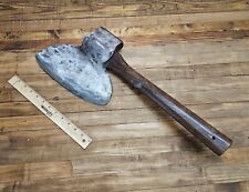 RARE Antique J.A. Gilbert Hewing Broad Axe 1860s Cast Steel & ORIGINAL Handle US picture