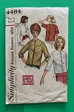 Simplicity sewing pattern #4464 Simple to Make blouse top size 16 vtg 60s cut picture