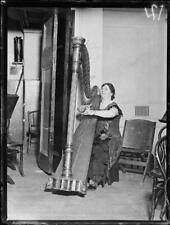 Female musician playing the harp NSW ca 1930 Australia Old Photo picture