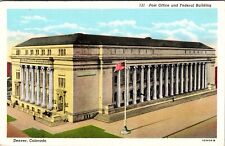 Post Office and Federal Building Denver Colorado White Border Post Card picture