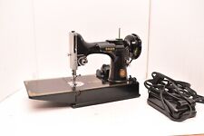 1951 SINGER 221 FEATHERWEIGHT SEWING MACHINE -With Pedal & Case Vintage. picture