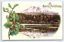 Postcard A Merry Christmas Mount St. Helens Pacific Novelty Co. Copy A picture