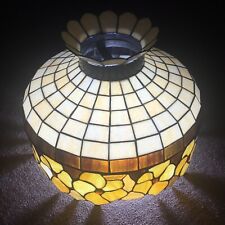VTG Tiffany Style Colorful Stained Glass Shade for Hanging Light Chandelier 20
