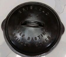 Griswold No 7 Fully Marked Cast Iron Low Dome Skillet Lid Self Basting 1097 Rare picture