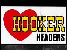 HOOKER HEADERS - Original Vintage 1970's Racing Decal/Sticker  Large 9 inch size picture