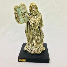 Antique Silver Vintage Silver . Judaica Silver Moses & Ten Commandment Statue  picture