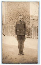 Europe Postcard US British Military Soldier c1910 WW1 Antique RPPC Photo picture