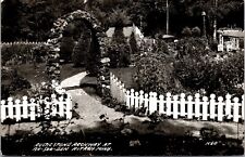 Real Photo Postcard Rustic Stone Archway at AK-SAR-BEN in Aitken, Minnesota picture