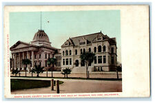 c1905s Santa Clara Hall of Records Court House, San Jose, California CA Postcard picture
