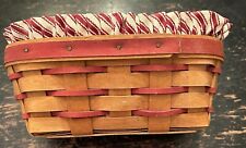 1994 Valentines Longaberger Sweetheart Basket Be Mine With Liner & Protector EUC picture