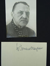 RARE W. SOMERSET MAUGHAM SIGNED AUTOGRAPH SIGNATURE on PAPER picture
