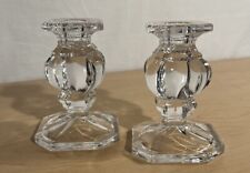 Pair Of Vintage Decorative Crystal Candelabra Taper Candlestick Holders picture