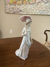 Lladro Woman with Parasol Umbrella  #05322  Viennese Lady ~ 1985 Retired in 1994 picture