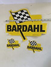 Lot 3 Vintage BARDAHL Flag - 1970’s Logo Original Racing Decal/Sticker 14” & 5” picture