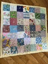 Vintage Patchwork Quilt Table Topper, Doll Blanket Bed 1960’s Cottagecore picture
