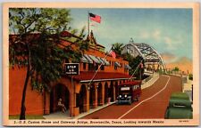 1955 U.S. Custom House & Gateway Bridge Brownsville Texas TX Posted Postcard picture