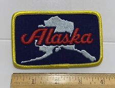 State of Alaska Outline Map AK Souvenir 4” Long Embroidered Iron-on Patch Badge picture