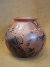 Small Navajo Indian Pottery Hand Etched Horse Hair Pot Signed Gilmore picture