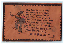 Leather Postcard - Froth of Beer - Drunk Sailor Smoking picture