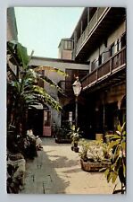 New Orleans LA-Louisiana, Courtyard Candles, French Quarter Vintage Postcard picture