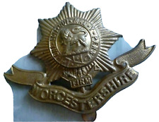 WW1 Worcestershire Regiment Cap Badge Slider All Brass Antique Original picture