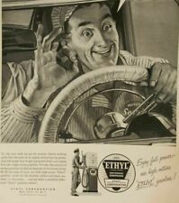 Vintage Life Magazine Ad 1954 Ethyl Corporation Hi-Octane Gasoline Antiknock  picture