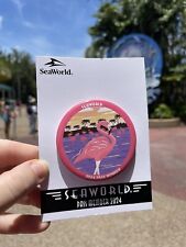 Sea World Orlando Flamingo Pass Member 2024 Button/Pin - New picture